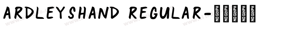 ArdleysHand Regular字体转换